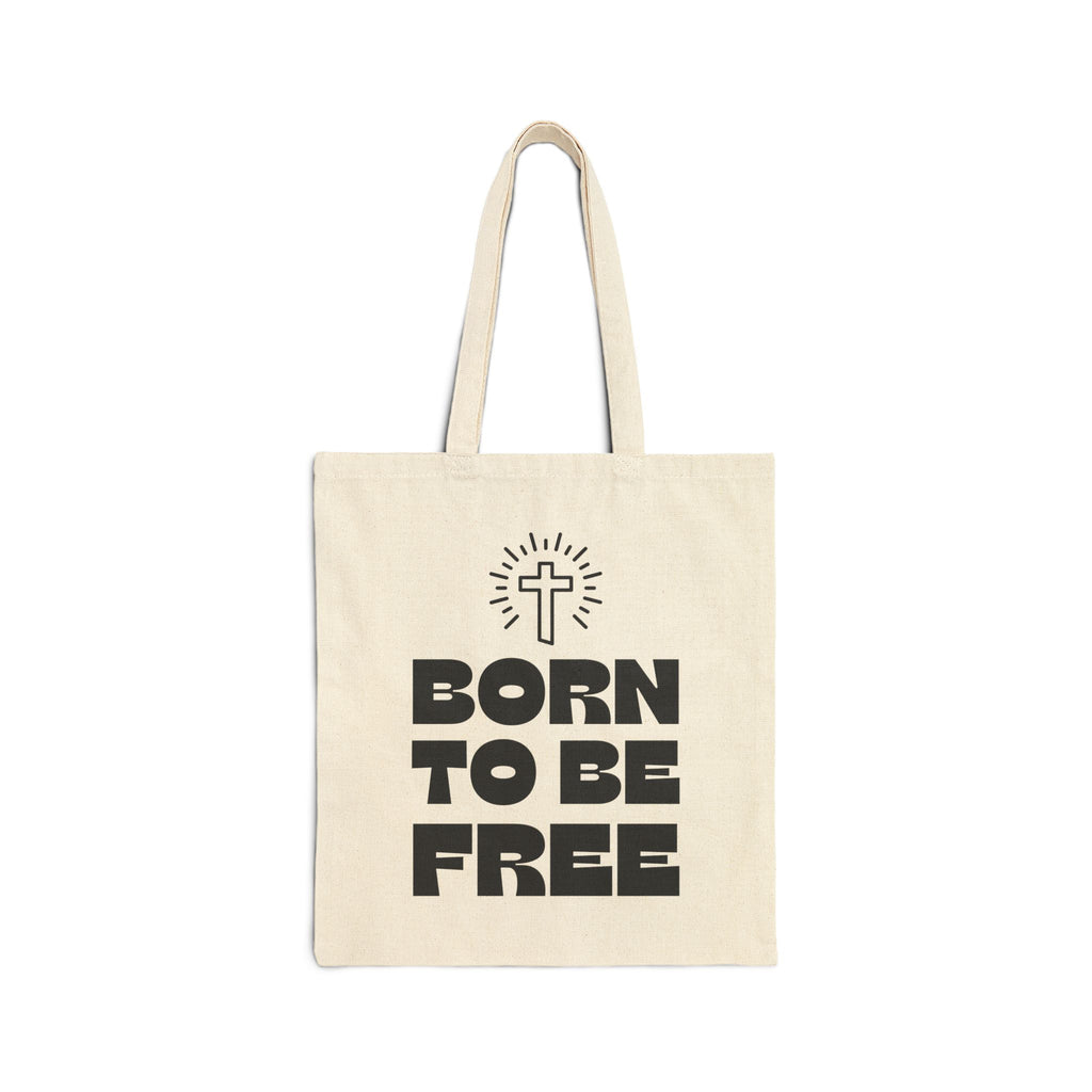 Born To Be Free Cotton Canvas Tote Bag