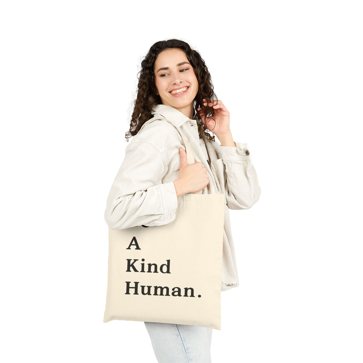 Be A Kind Human Cotton Canvas Tote Bag