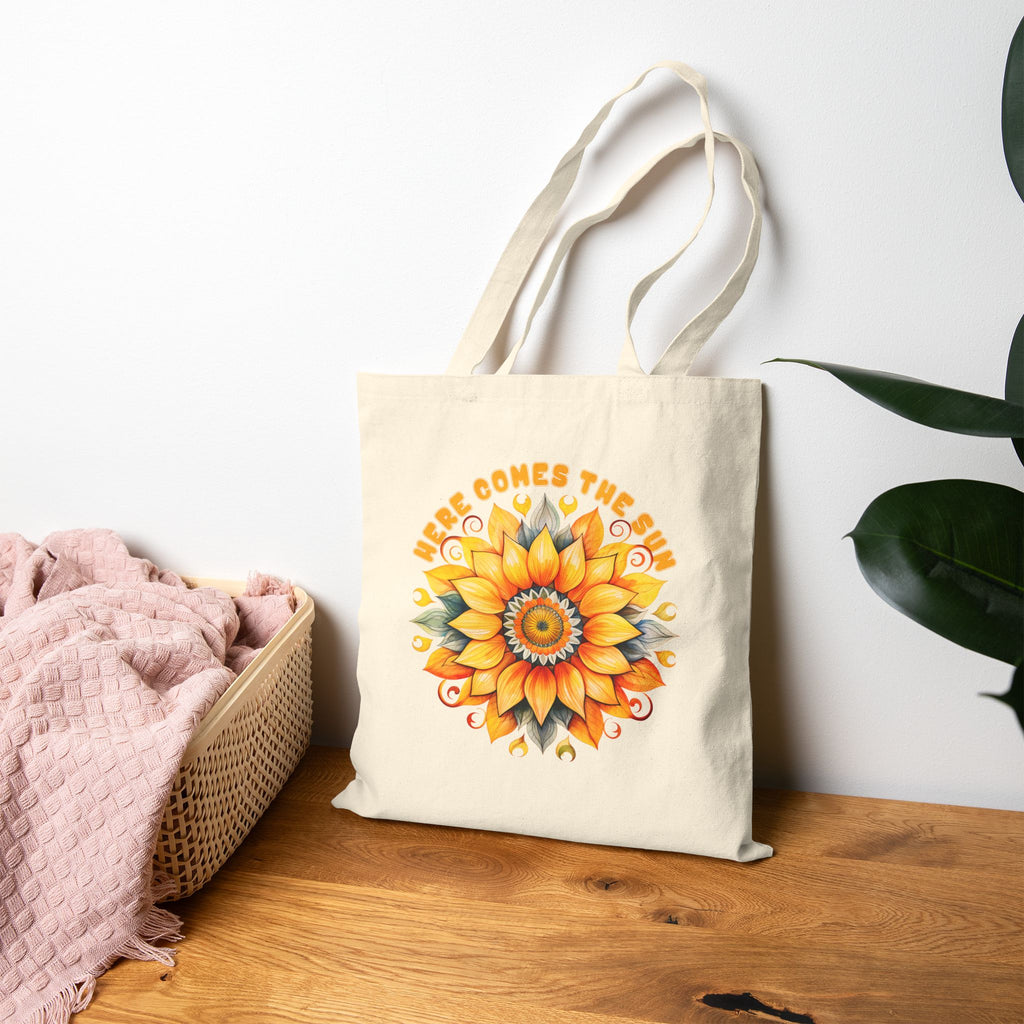 Here Comes the Sun Cotton Canvas Tote Bag