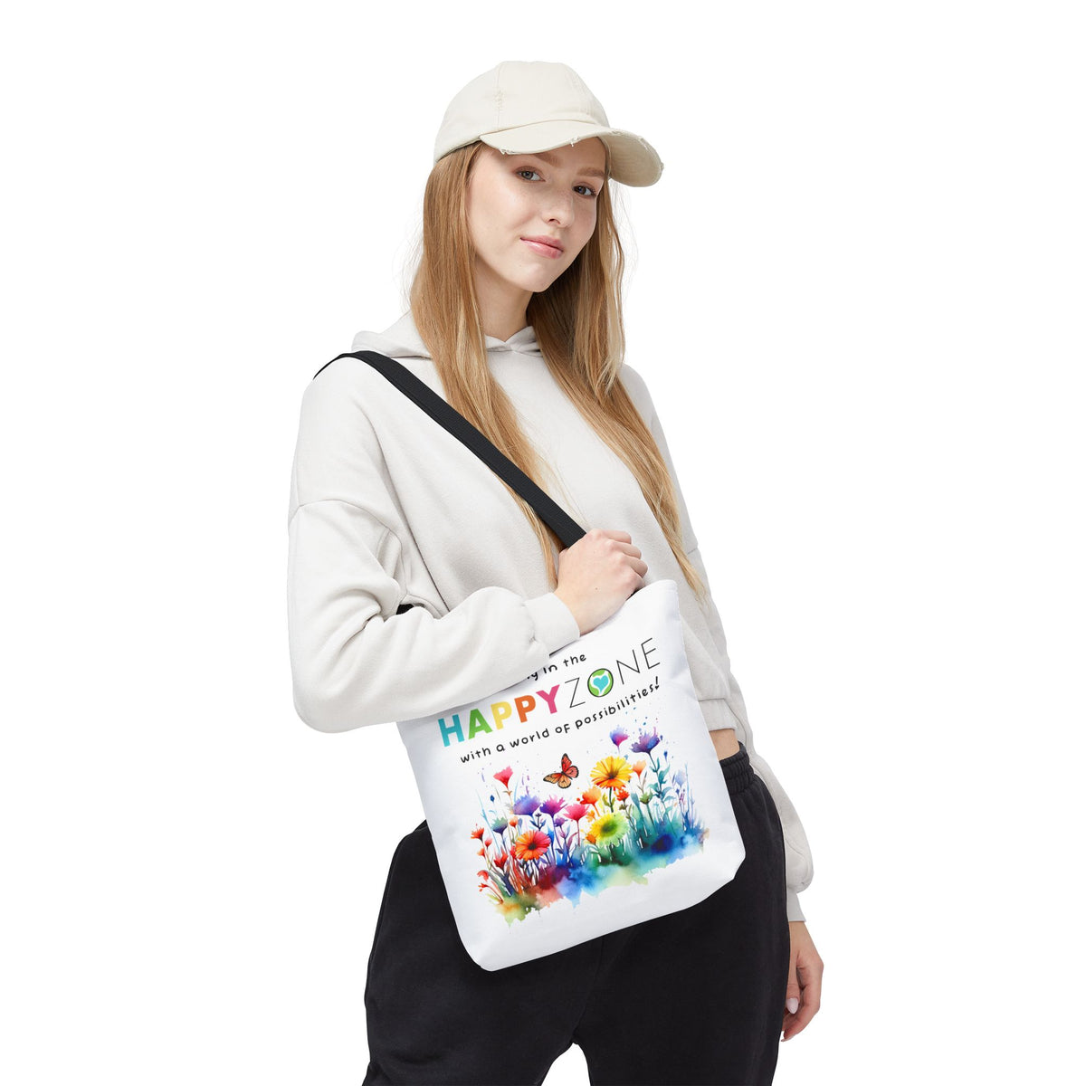 Living in the Happy Zone Fashion Tote Bag