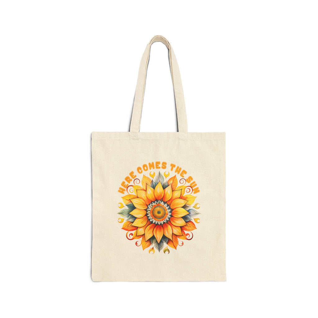Here Comes the Sun Cotton Canvas Tote Bag